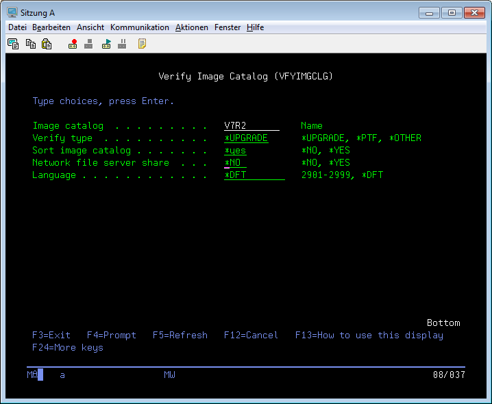 Verify IBM i Image Catalog